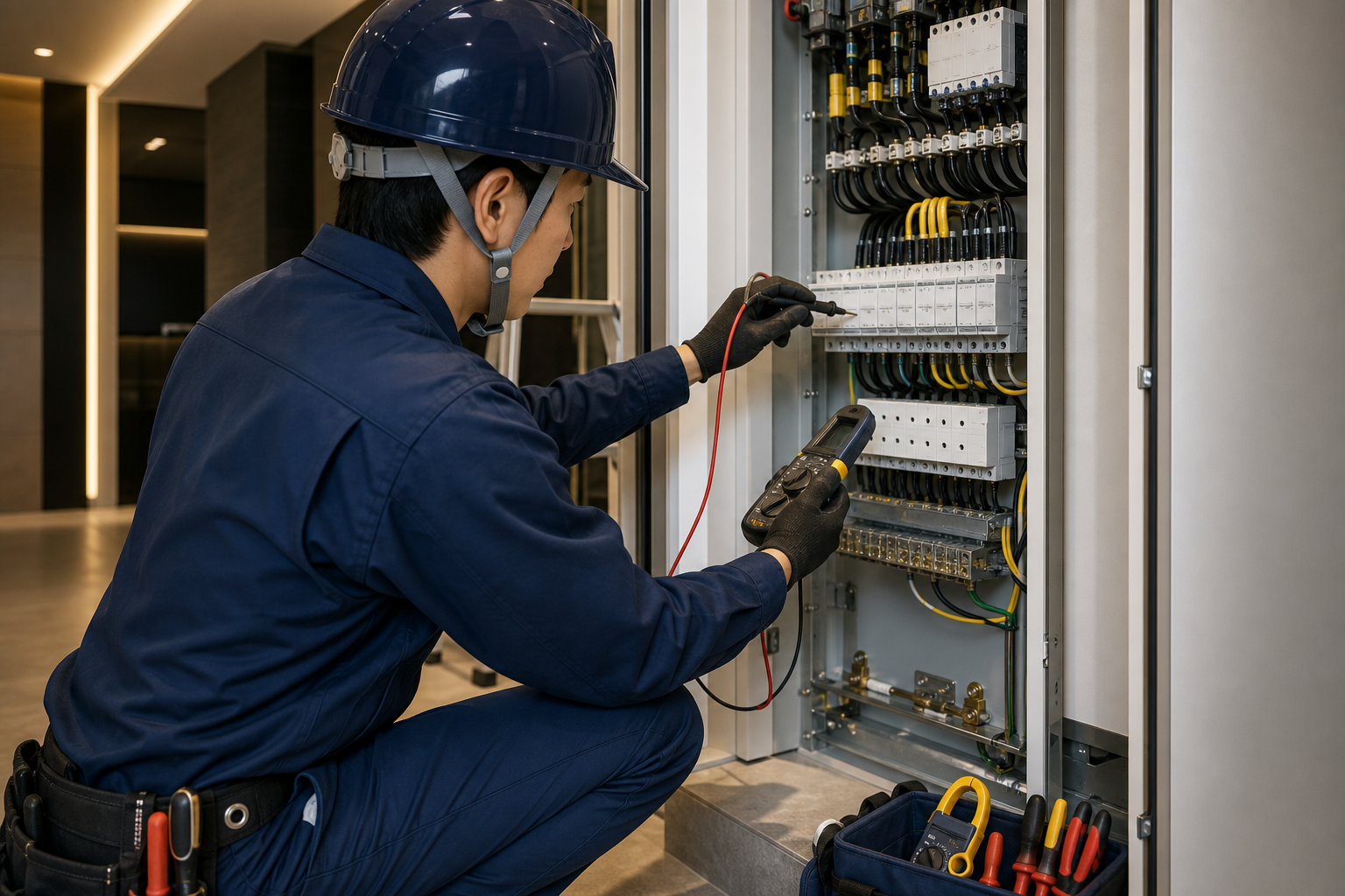 電気設備の点検作業イメージ