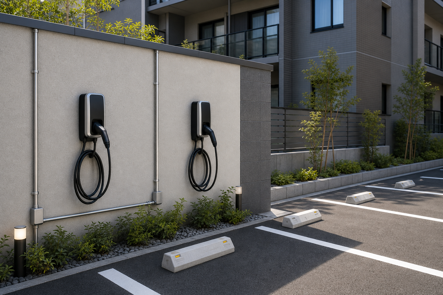 EV充電設備の新設工事イメージ