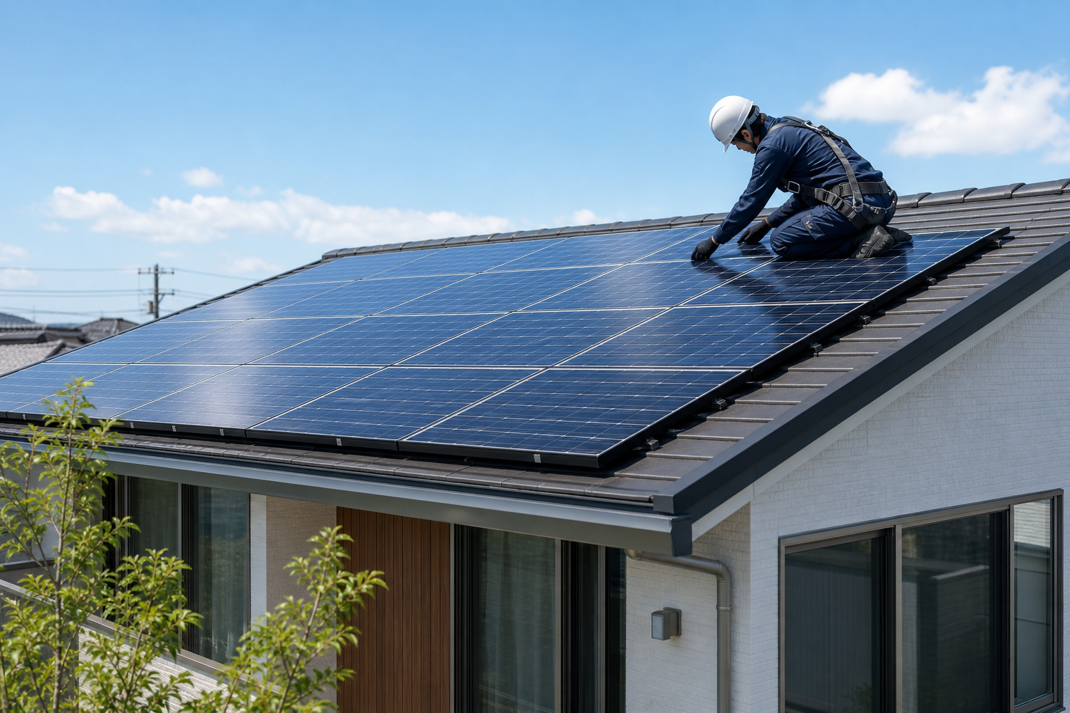 戸建住宅の太陽光発電導入イメージ